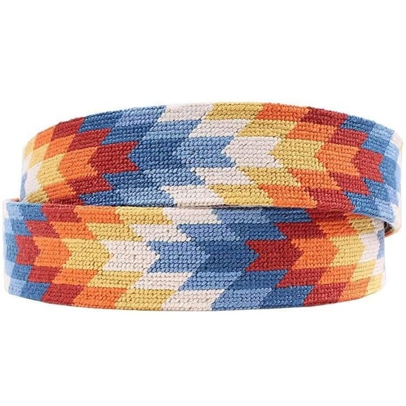 NWT Smathers & Branson starburst needlepoint belt - Picture 2 of 6